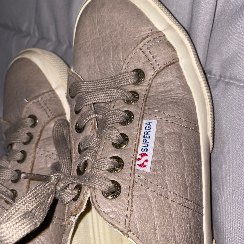Superga Womens Sneaker Shoes Size 8 , 39 Grey Alligator Leather